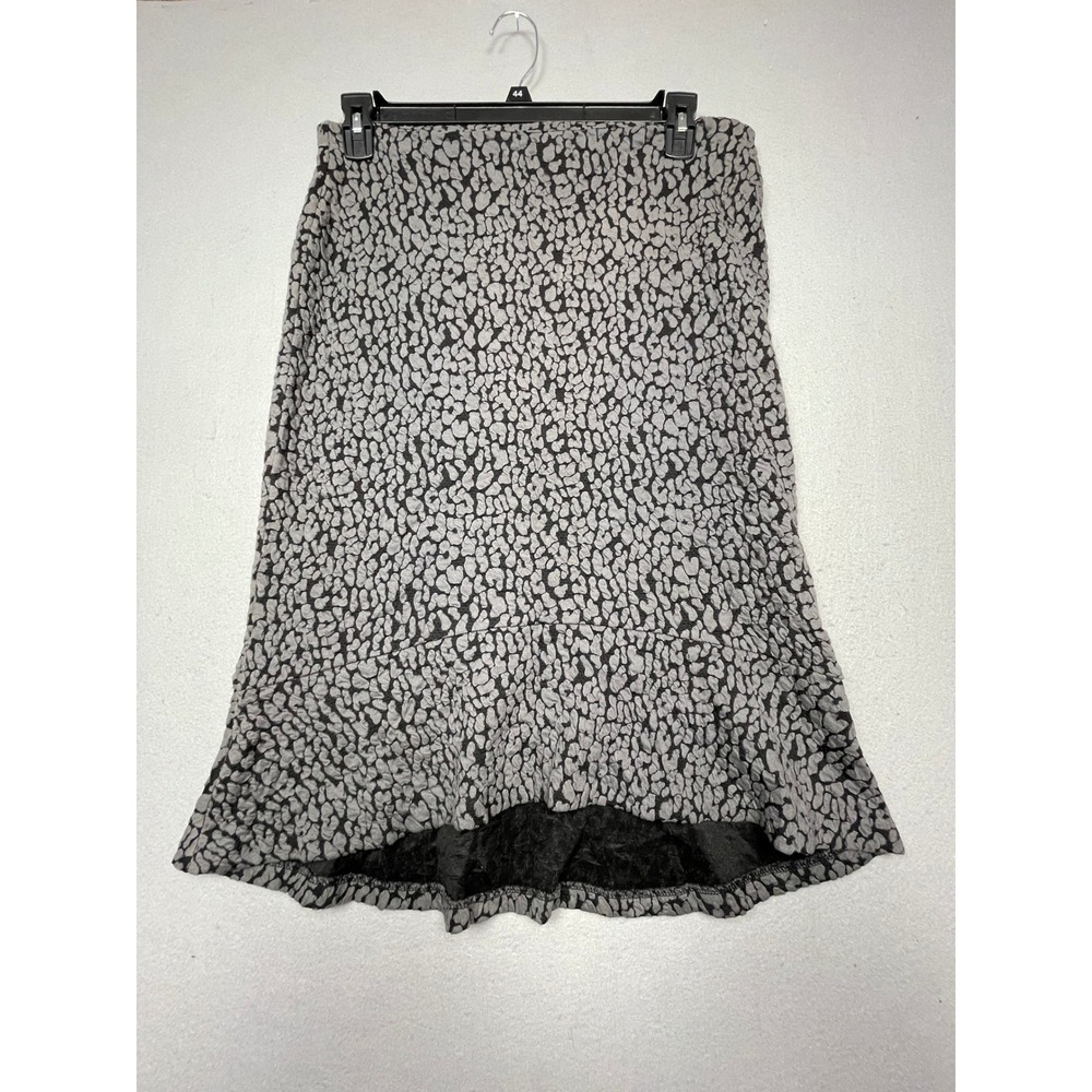 Michael Kors Skirt Knit Leopard Grey Black Large Women